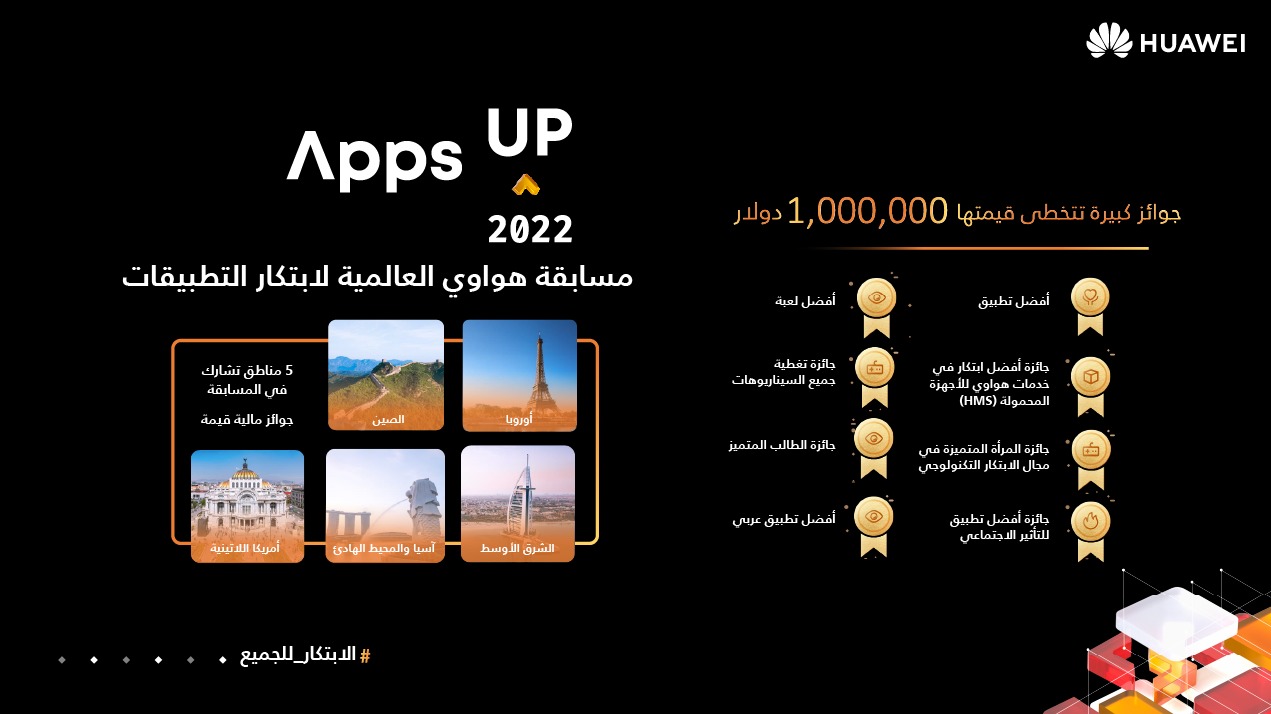 مسابقة Apps UP تعود مجدداً بجوائز نقدية تزيد عن مليون دولار
