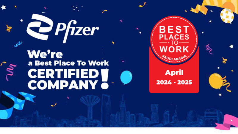 Pfizer Saudi Certified as the Best Place To Work in Saudi Arabia for 2024